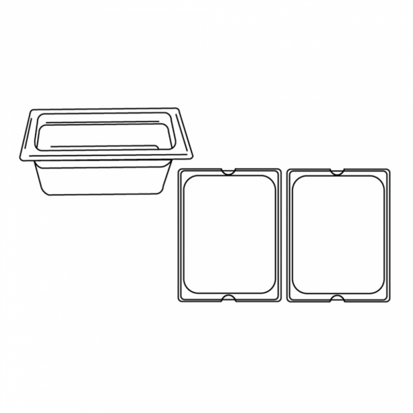 BAC GASTRONORME GN 1/2 POLYCARBONATE 32,5 X 26,5 X 20CM TRANSPARENT - AZ BOUTIQUE - GASTRONORME