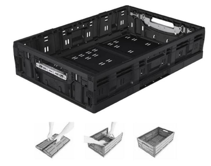 Bac pliable bloquant - 40 x 30 et 60 x 40 cm - hauteur 17 à 28,7 cm_0