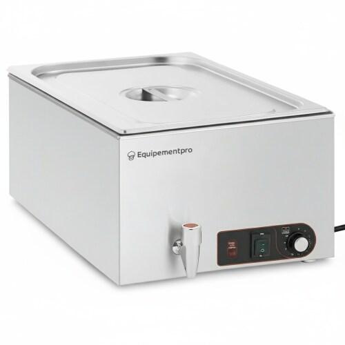 Bain marie inox professionnel avec 6xGN 1/6 - robinet de vidange Equipementpro - BM-1/1_0