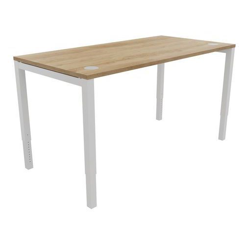 BUREAU DROIT ASTRO ARCHE160X80 CHÊNE VIEILLI/BLANC - BURONOMIC
