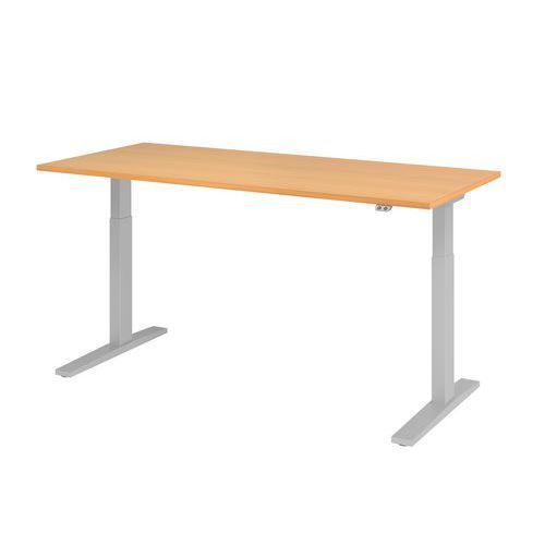 BUREAU ÉLECTRIQUE SÉRIE XMKA 180CM HÊTRE/ALU - HAMMERBACHER