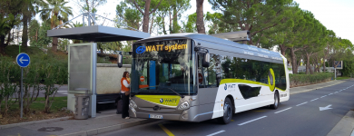 Bus électrique à autonomie illimitée - Système WATT - Expérimentation Aéroport Nice Côte d'Azur_0
