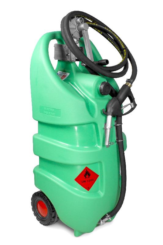 CADDY RAVITAILLEUR ESSENCE MOBILE 110L EN PE AVEC POMPE + PISTOLET MW-TOOLS TB110M