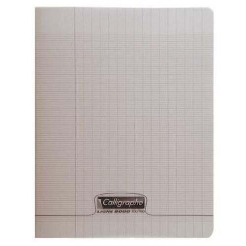 Calligraphe Lot de 10 Cahier Ligne 8000 24x32, 48p./24 feuilles 90 g/m² piquées, couv. PP grise, Séyès - 3210330181769_0
