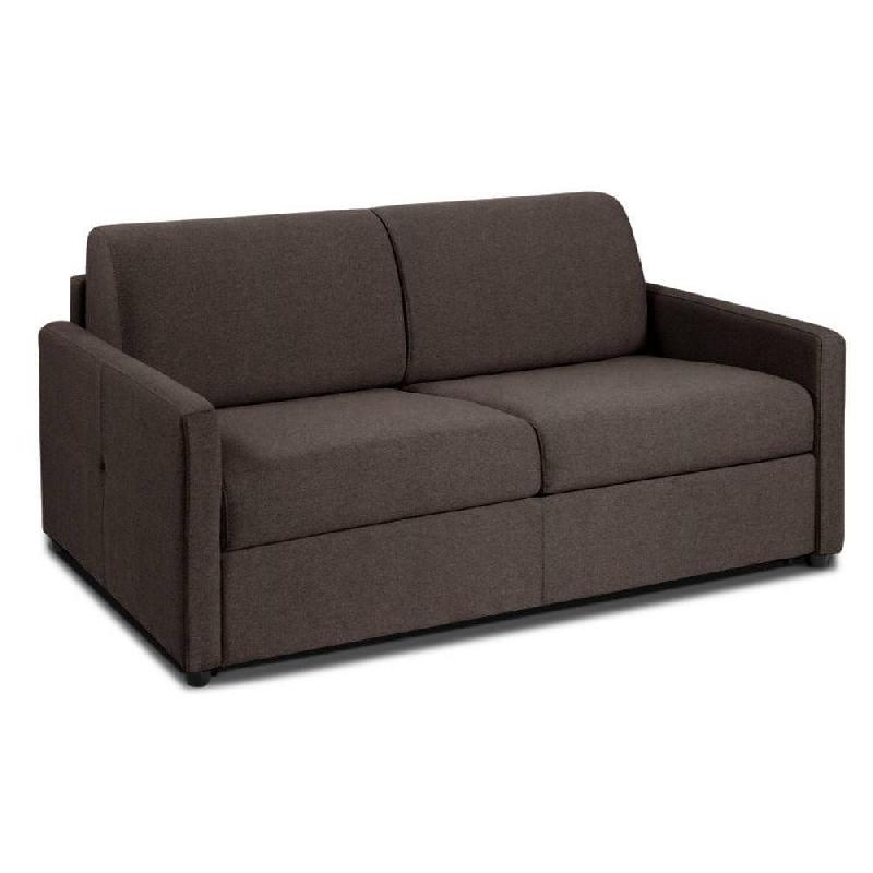 Canapé convertible NICE - Matelas mémoire 20 cm - Système Express 140x197 cm - Microfibre marron_0