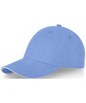 CASQUETTE SANDWICH DARTON 6 PANNEAUX BLEU CLAIR - CASQUETTES ET BONNETS PUBLICITAIRES