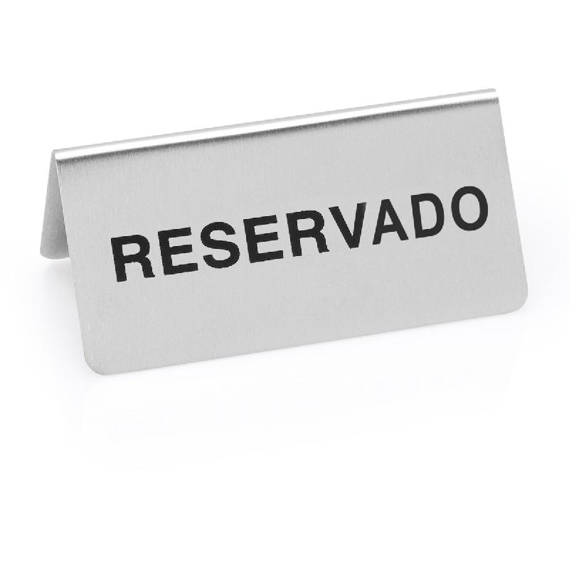 Chevalet de table RESERVADO 10 x 5 x 5 cm inox lot de 12 - Was Germany - 4044925161718_0