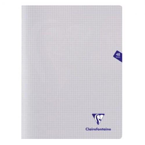 Clairefontaine Lot de 10 Cahier Mimesys 24x32, 48p./24 feuilles 90 g/m² piquées, coloris incolore, quadrillé 5x5 - 3329683933120_0