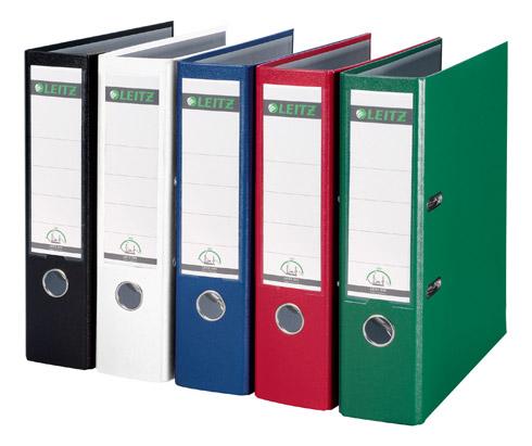 CLASSEUR À LEVIER PLASTIFIÉ LEITZ 180° A4 - DOS 8 CM NOIR