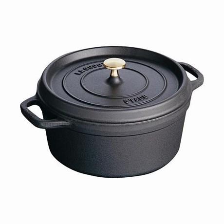 COCOTTE RONDE 24 CM NOIR MAT