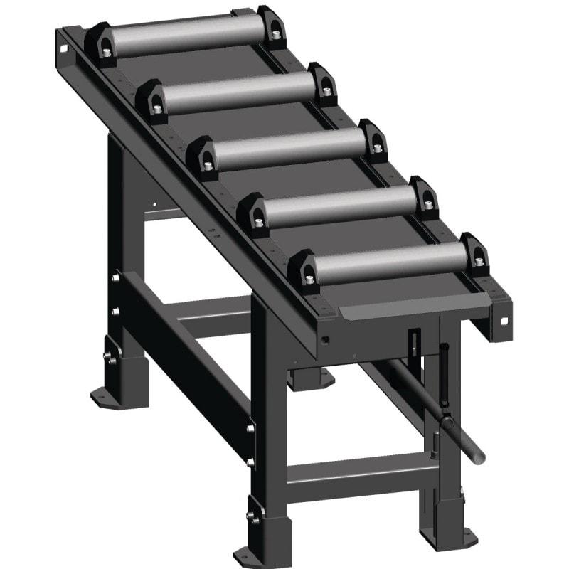 Convoyeur à rouleaux 2000 x 350 mm - avec pieds et adaptateur de raccordement - 3649701_0