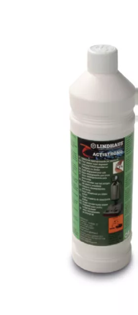 Détergent ACTISTRONG - hautement alcalin pour dégraissage des sols à passages fréquents - 1 carton de 6 bouteilles de 1L - Réf : 032190000 - Marque LINDHAUS_0