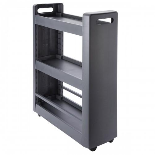 DESSERTE - 3 ÉTAGÈRES - MOBILO - ANTHRACITE EDA PLASTIQUES