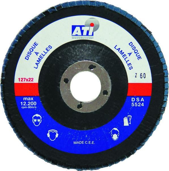 DISQUE A LAMELLE 125X1 GRAIN 80 ZIRCO