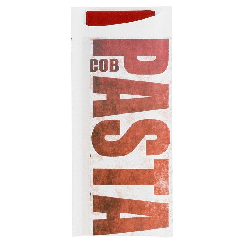 Etui pour couverts papier Fastfood + serviette intissée 8,5x19,5cm par 250_0