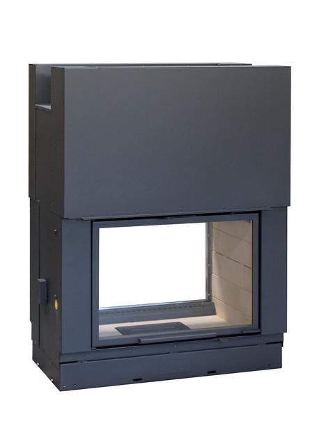 Foyer / insert en acier DF1000 - puissance 15 kW - bûches jusqu'à 70 cm - Flamme verte 5_0