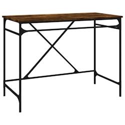 Helloshop26 - Bureau table poste de travail meuble d'ordinateur informatique étude chêne fumé 100 x 50 x 75 cm bois d'ingénierie et 02_0023563 - 3_0