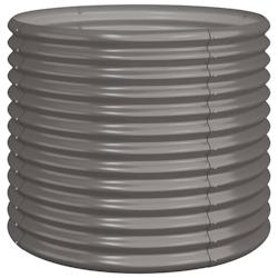 Helloshop26 - Jardinière bac lit surélevé plantes fleurs terrasse jardin de jardin acier enduit de poudre 80 x 80 x 68 cm gris 02_0038579 - 3000217_0