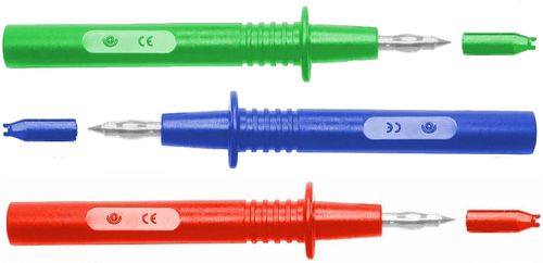 JEU DE 3 POINTES DE TOUCHE À RESSORT DIAM.4MM, 1 ROUGE, 1 VERTE, 1 BLEUE