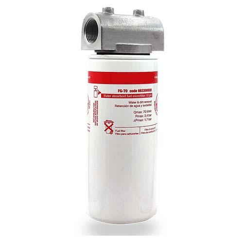 Kit filtration à cartouche 10 microns - Gazole, essence - Débit 100 L/min - Entrée/sortie 1'' BSP_0
