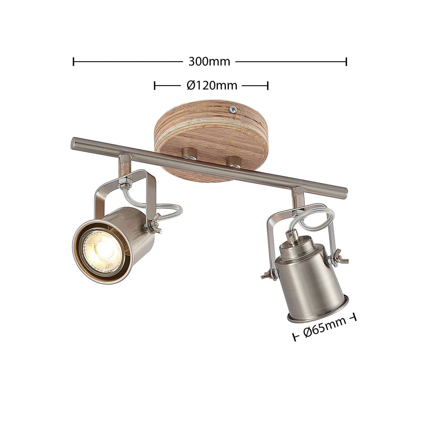 LINDBY MIKADI SPOT PLAFOND À 2 LAMPES AVEC TIGE