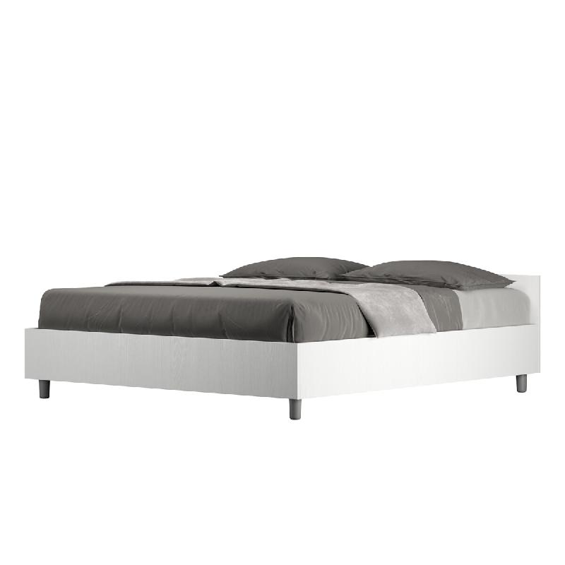 Lit contient Nuamo 160x200 en noir et blanc - blanc VELE2NUAMOBAS-CT_0