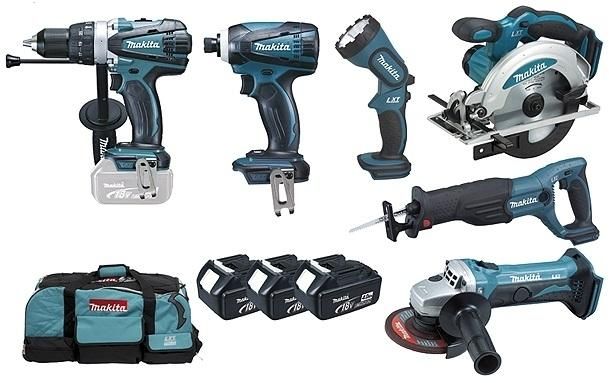 LOT 6 MACHINES 18 V LI-ION 4 AH DLX6003M MAKITA