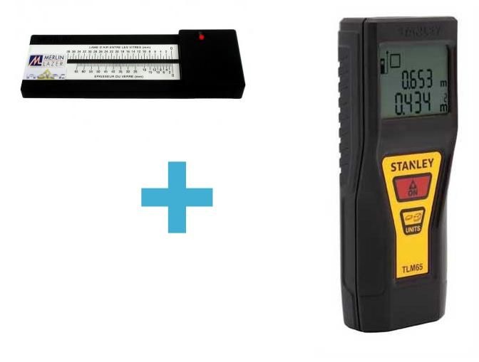 LOT ASSURANCE : JAUGE MERLIN ADLER + TÉLÉMETRE STANLEY TLM65 PRO20M -