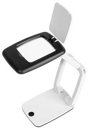 LOUPE DE TABLE POCKET AVEC LUMIÈRE LED, BLANC/NOIR