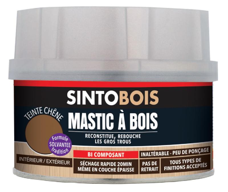 Mastic sans styrène sintobois chêne 190g + 8g - SINTO - 33700 - 082388_0