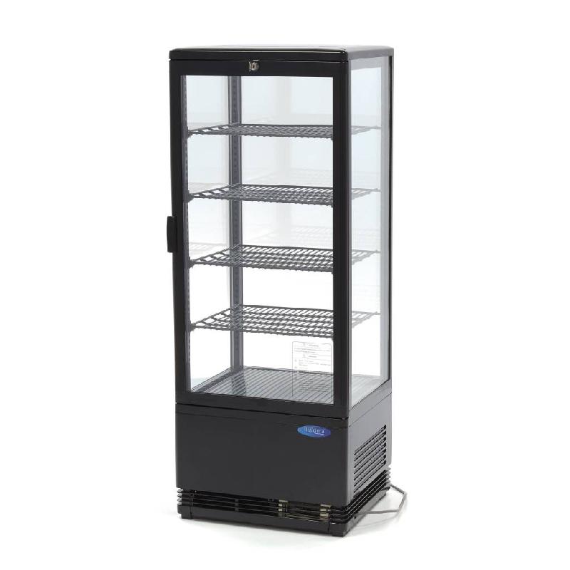 Mini Vitrine réfrigérée positive ventilée - 98 L - Noire | Maxima_0