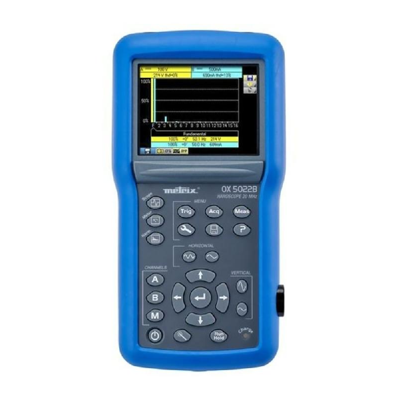 OX5022B - Oscilloscope numérique portable Metrix, 2 voies 20 MHz, écran 3.5'', entrées flottantes, 600 V CAT III, IP54_0