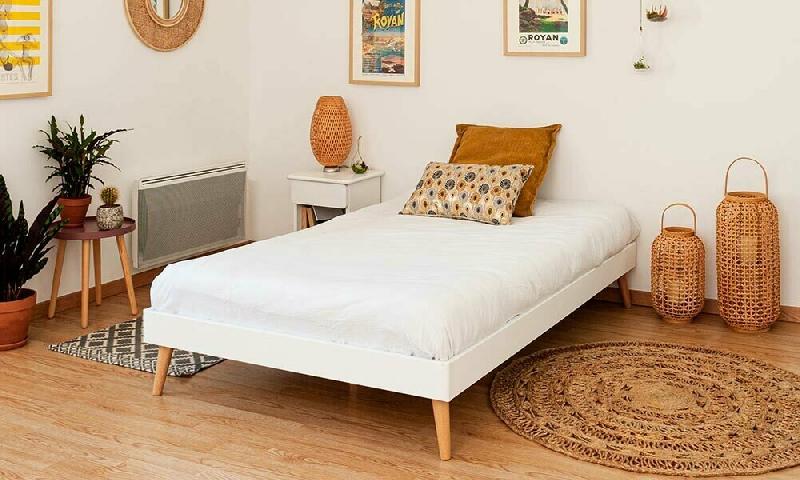 PACK LIT EUPHOR + MATELAS  BLANC 90X190 CM