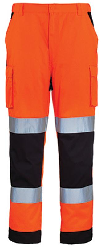 PANTALON DE TRAVAIL HOMME À HAUTE VISIBILITÉ MULTIPOCHES PATROL HI-VIZ ORANGE/MARINE TL - COVERGUARD - 7PAOPL