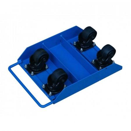 Patin rouleur à roulettes pivotantes - capacité 1 tonne - plateau 430x310 mm - poignée de manutention_0