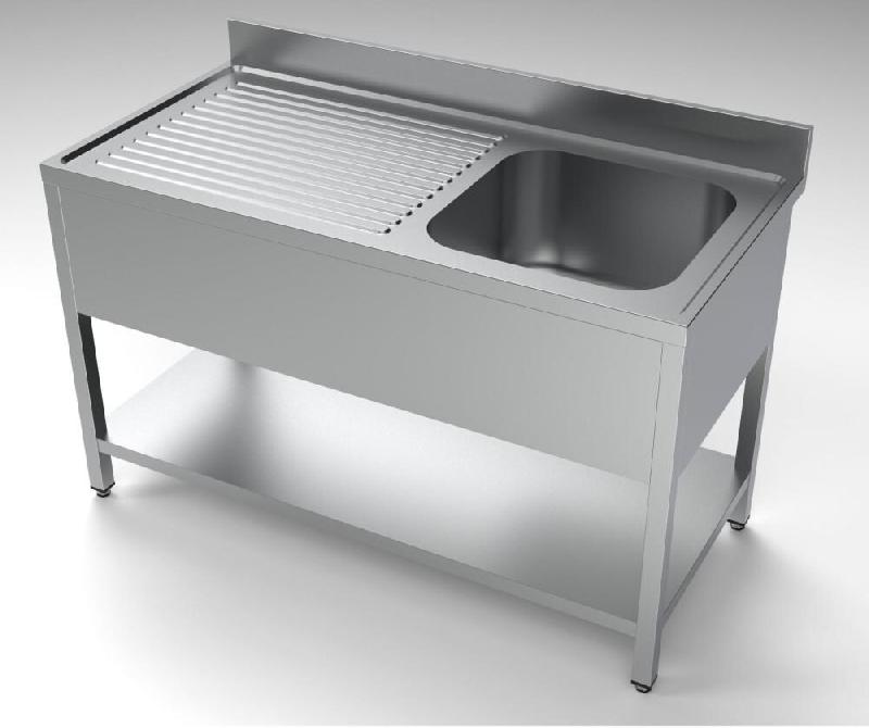 Plonge en inox 1 bac 1200 x 600 mm profondeur 600 mm egouttoir gauche - 3667470000960_0