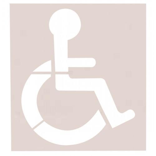 POCHOIR PVC RÉUTILISABLE - POUR STATIONNEMENT HANDICAPÉ ET PMR - GRAND TECHNIMA SOPPEC