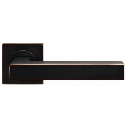 POIGNÉES SUR ROSACES CLÉ L - BRONZE ANTIQUE - SEATTLE ER 46Q 81 KARCHER DESIGN