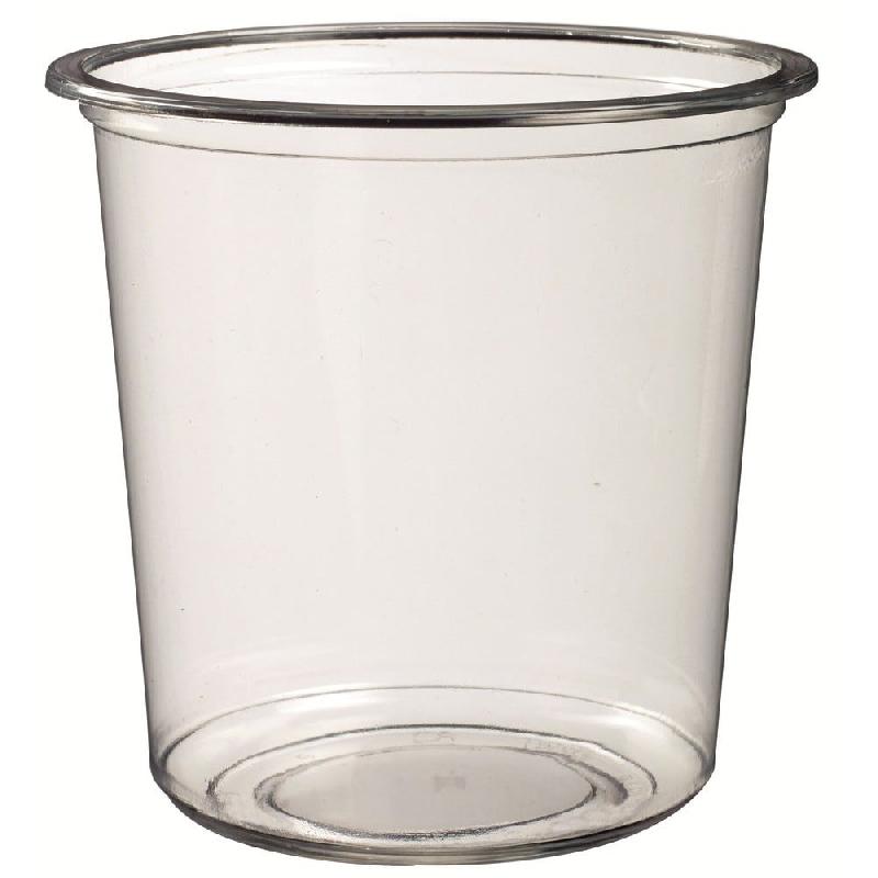 Pot rond (couvercle non inclus) PET transparent 750ml - par 500_0