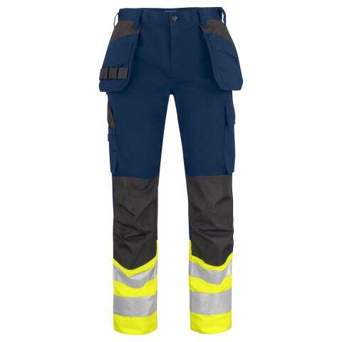 PROJOB 6534 PANTALON POLYCOTON PRIO - EN ISO 20471 CLASSE 1 JAUNE/MARINE - TAILLE 50