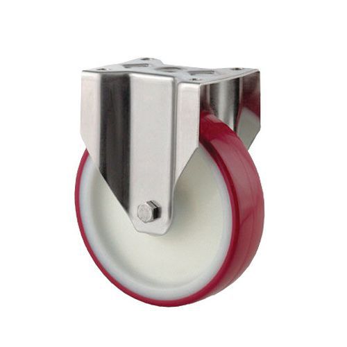 ROUE FIXE BANDAGE POLYURÉTHANE H HT:108 MM FORCE:100 KG - TENTE