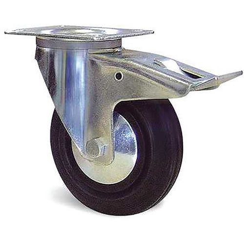 ROULETTE À ROUE CAOUTCHOUC Ø 100MM - 100 KG - GUITEL