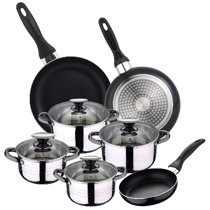 San Ignacio - Batterie de cuisine 16/18/20/24 cm en acier inoxydable avec ensemble de 3 poêles Ø16/20/24 cm - multi-matériau PK1151_0