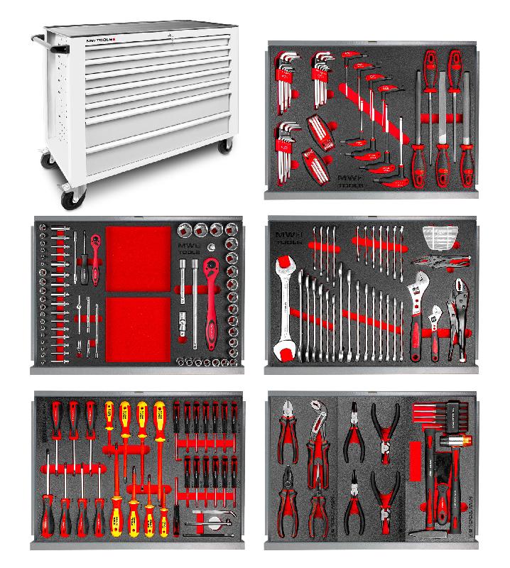 Servante d'atelier complète XL 512 outils MW Tools MWE512A3