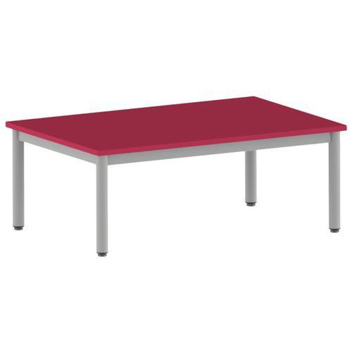 TABLE CARÉLIE 120 X 80 CM FIXE T1 STRAT CERISE GRIS - MOBIDECOR