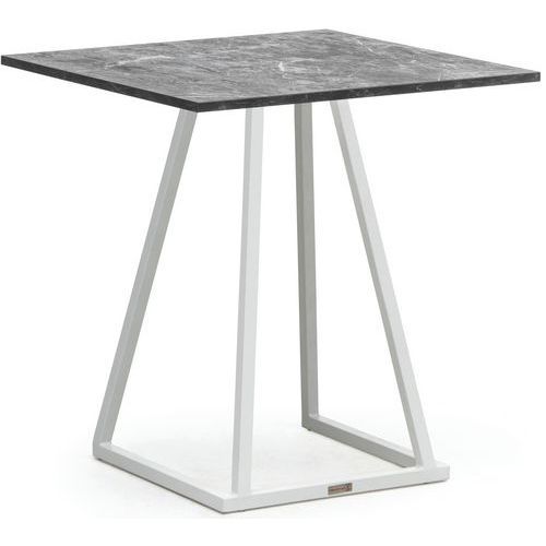 TABLE LINEA DINNER 70X70X74CM BLANC MÉLAMINE MARBLE GREY - FLEXFURN