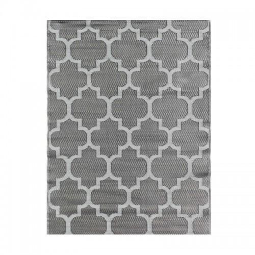 TAPIS EXTÉRIEUR EN PLASTIQUE TRESSÉ - 120 X 160 CM - ANTHRACITE - RÉVERSIBLE - 400GR/M2 - ST RAPHAEL AVRIL PARIS