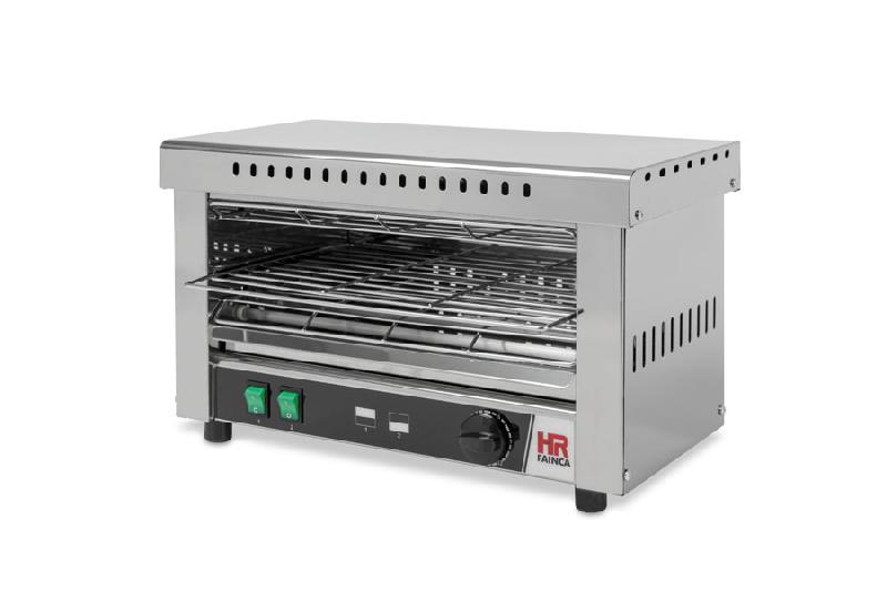 Toaster professionnel simple en acier inox avec tubes quartz infrarouge et minuterie 2400w - T03CON_0