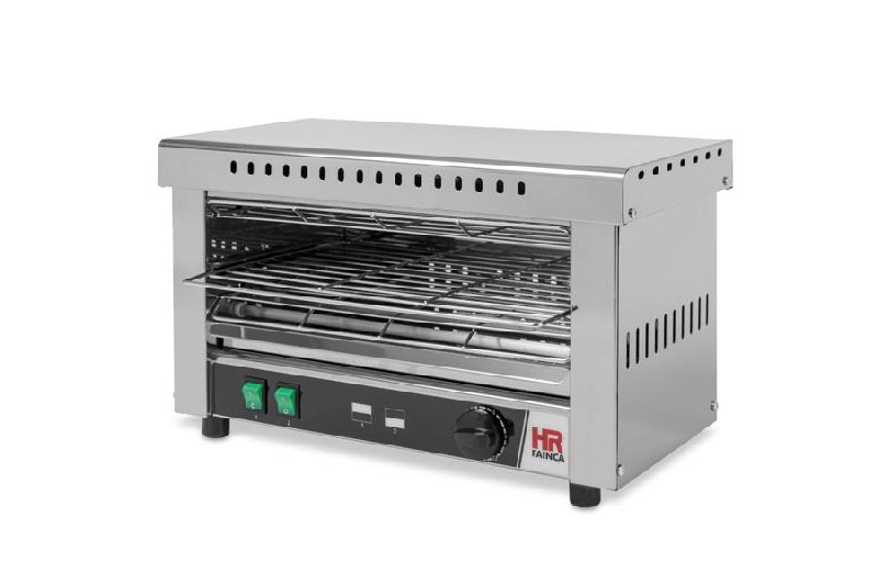 Toaster professionnel simple en acier inox - tubes quartz infrarouge - minuterie 2400W - T03CON_0