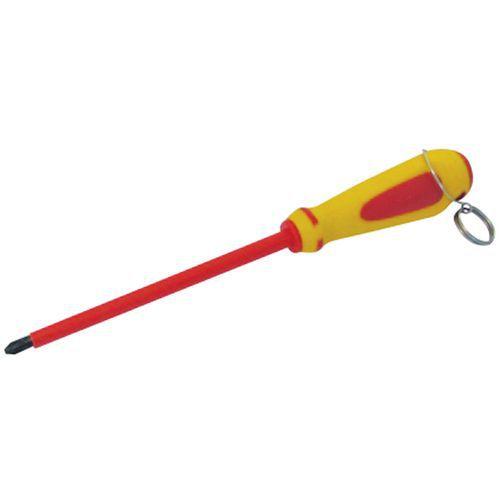 TOURNEVIS POZIDRIV ISOLE 1000V N°0 AVEC CLIP INOX FME - SAM